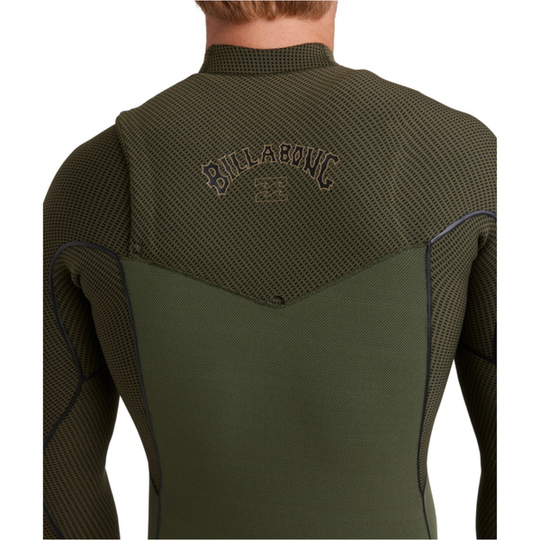 2025 Billabong Mens Furnace Natural 4/3mm Chest Zip Wetsuit 24AW193501 - Military